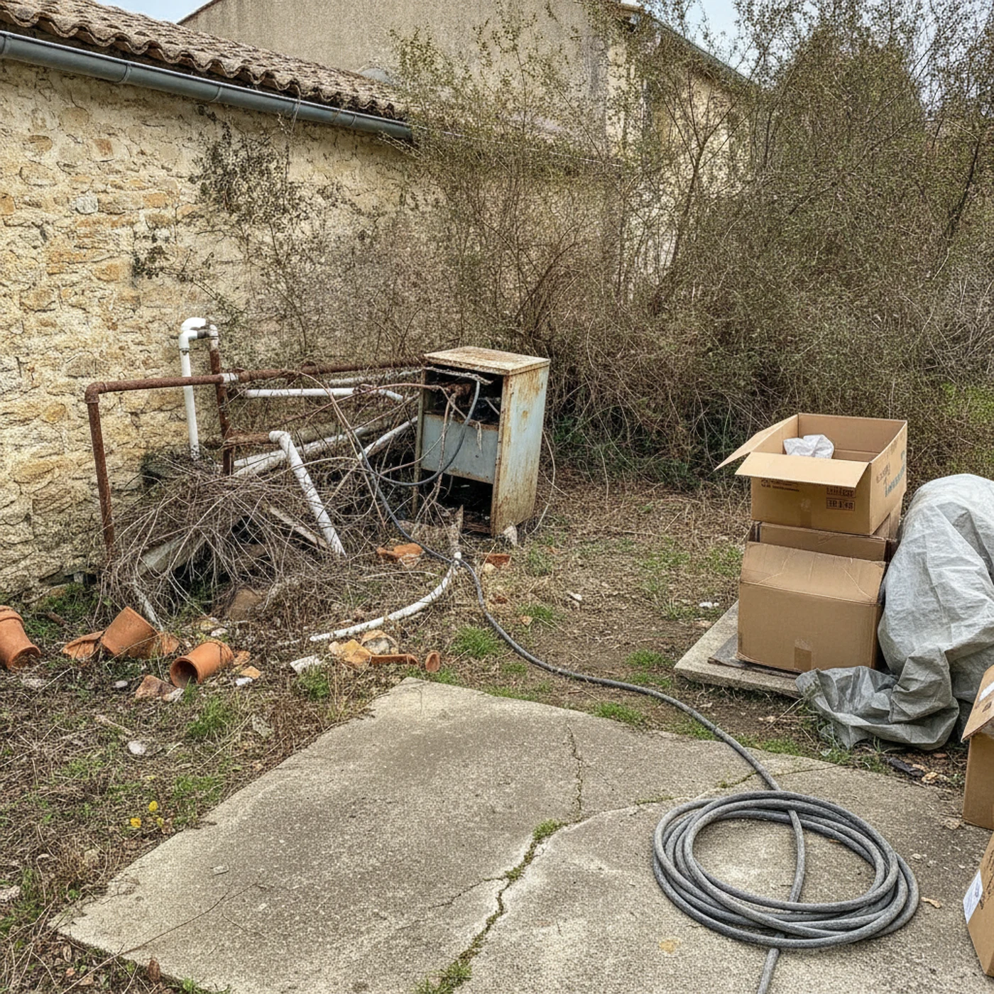 Unité intérieure encrassée avant entretien dans une maison de La Garenne à Aubignan